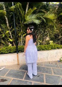 Elegant Lavender Chikankari Kurta Set