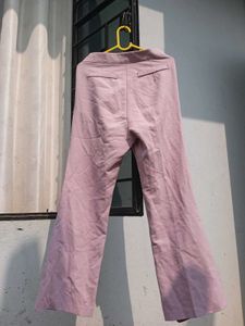 High waist Lavender Flare Leg Trousers