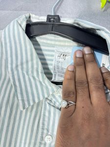 H&amp;M Classic Striped Button-Up Shirt