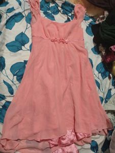 Cute Pink A-line Summer Dress with bow details
