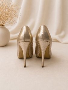 Elegant Gold Platform Heels