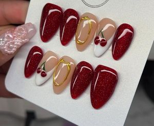 Cherry Press-On Nails