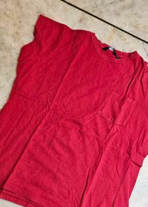 Red Embroidered tunic top