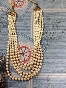 Five Layered Pearl Mala For Men
