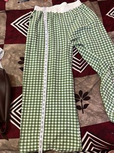 Green Gingham Palazzos