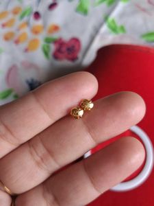 Gold Flower Stud Earrings
