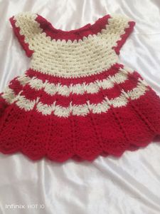 Woollen Baby Dress Set