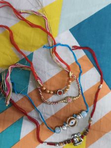 Combo of 4: Beautiful Rakhi Set