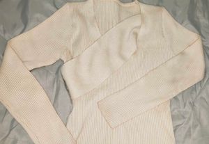 Ribbed Knit Long Sleeve Top