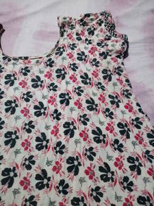 Floral Print Cotton Kurta with salwar and dupatta