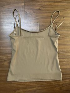 Mango Taupe Spaghetti Strap Cami Top