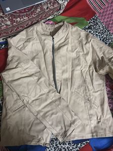 Stylish Beige Moto Jacket