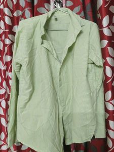 women's poplin shirt green