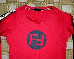 Fendi Inspired Red Long Sleeve Top