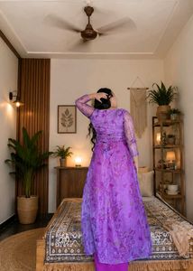Beautiful Purple Floral Gown