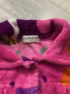 Cute Pink Cartoon Fleece Nightsuit