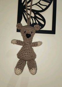 Handmade Crochet Teddy Bear Charm