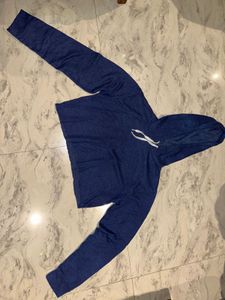 Blue Cropped Hoodie
