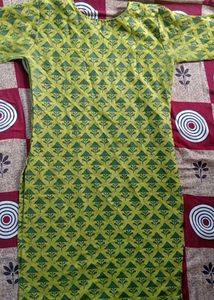 Green Printed Kurta