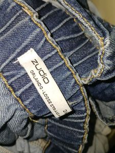 Blue Denim Cargo Pants