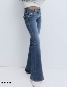 Kraus Vintage Women's Flared Blue Denim Jeans