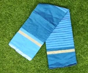 Striped Traditional Saree with Zari Border