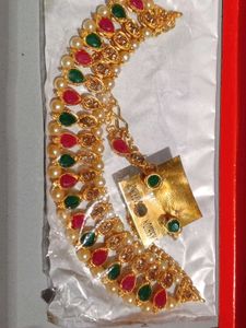 Gold Necklace and Earring Set
