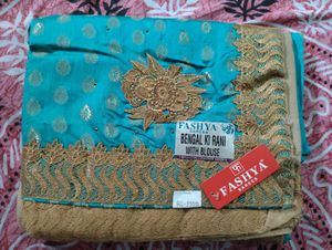 Stunning Teal &amp; Gold Saree
