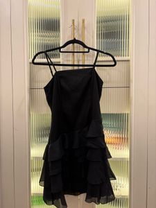 Chic Black Ruffle Dress