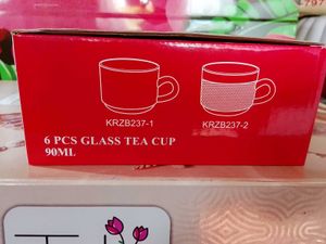 Set of 6 Glass Tea Cups