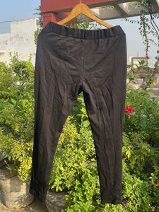 Black Joggers with Zipper Detail