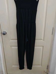 Splash Chic Black Strapless Jumpsuit