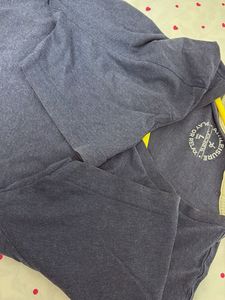 Men's Blue V-Neck T-Shirt