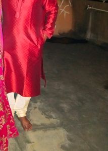 red deginer set ♥️ men pant kurta