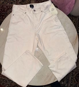 H&M Cream Wide Leg Jeans