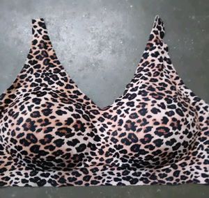 Leopard Print Wireless Bra. combotin pis