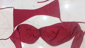Stylish Ombre Twist Bandeau Bikini Set