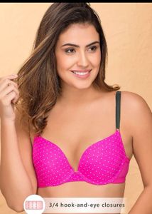 Clovia Padded Underwired Polka PrintLevel -2Push-