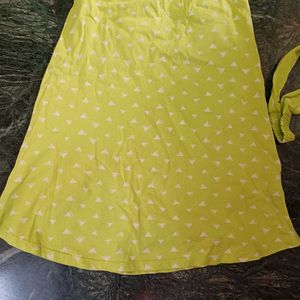 Cute Fluorescent Green Baby Dress &amp; Headband