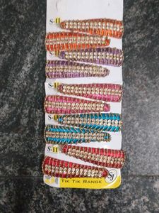 Sparkling Rhinestone Hair Clips - Set of 10