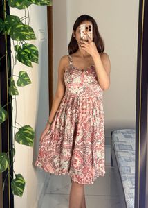 Bohemian Print Sleeveless Midi Dress