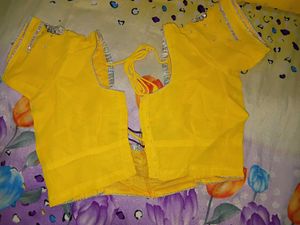 Beautiful Yellow Saree and Blouse Set
