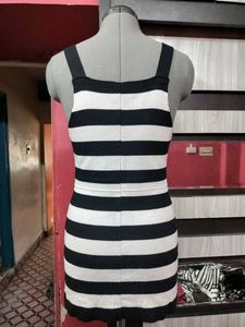 Striped Pinafore Dress
