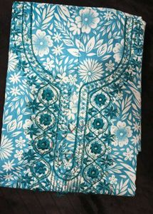 Blue &amp; White Dress Material