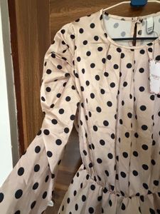 Chic Polka Dot Peplum Top