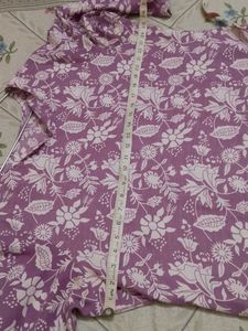 Purple Floral Print Relaxed Fit Tunic of1