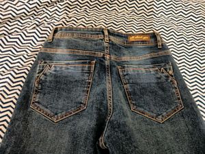 Women's Wide Leg Blue Denim Jeans
