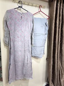 Midnight grey Elegant Women's Kurta Set