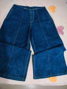 Wide Leg Denim plazzo pant