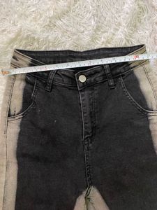 Flare Jeans with Contrast Panels